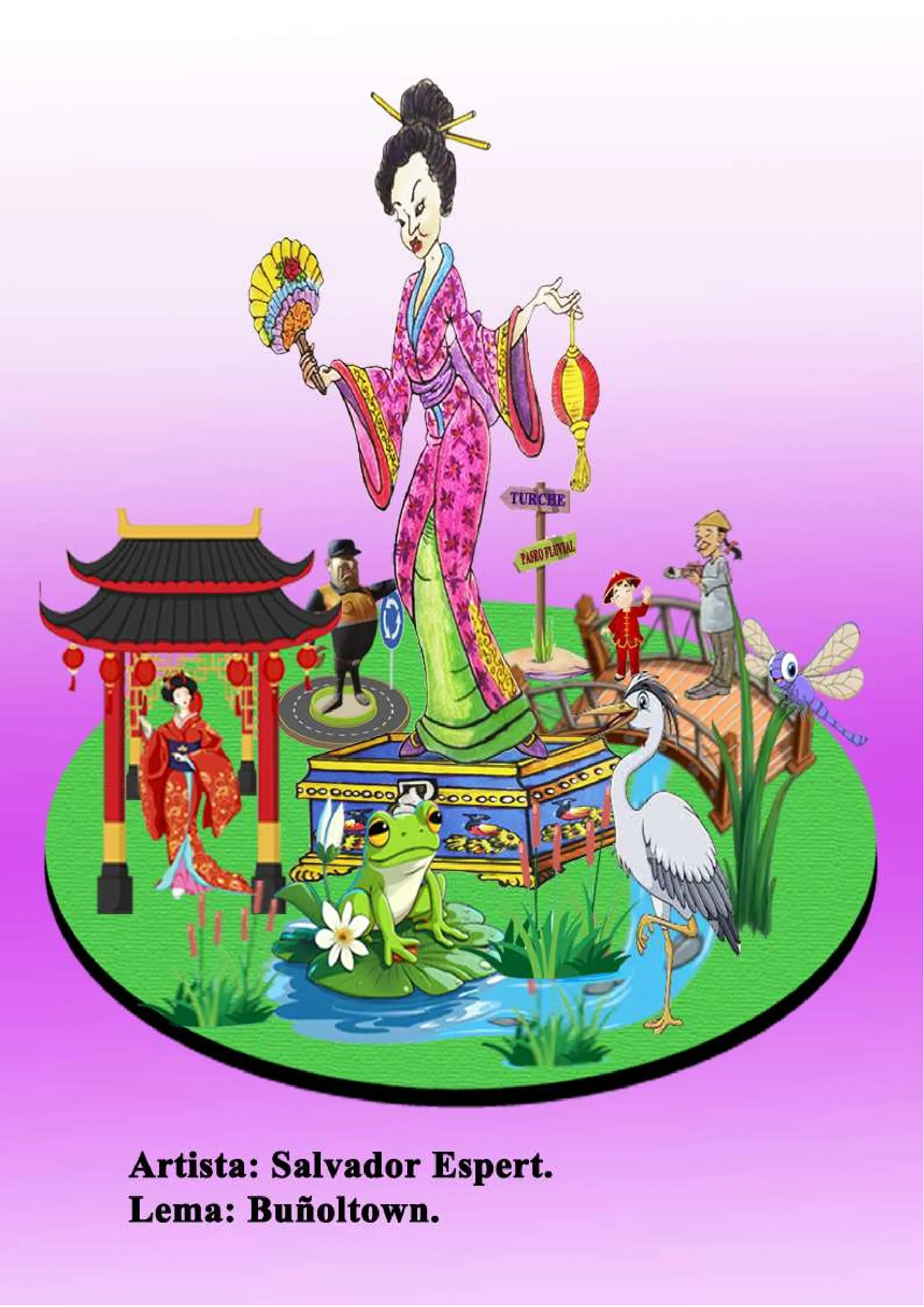 Fondo boceto Falla grande